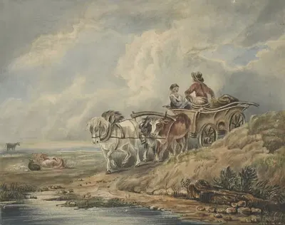 The wagon by Thomas Webster — digital art print download