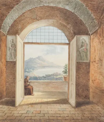From the Caminidole Convent, near Naples by William Brockedon — digital art print download