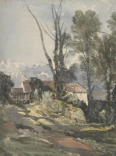 Country house and lane by William James Müller — digital art print download
