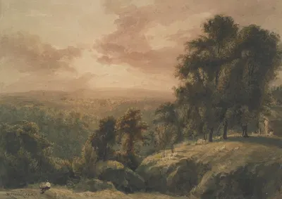 Вечерний пейзаж by Уильям Уэстолл, 1819 — digital art print download