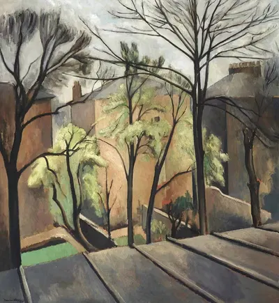 Дом в Хэмпстеде, вид сзади by Бернард Менинский, 1925 — digital art print download