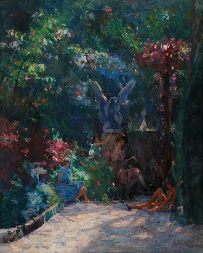 Урок в моем саду by Элизеу Висконти, 1930 — digital art print download