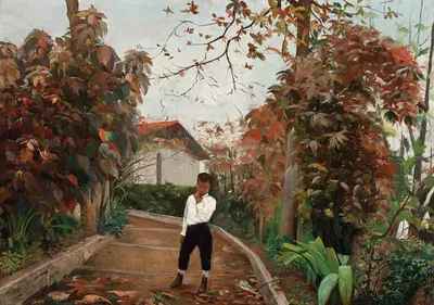 Мальчик на склоне by Элизеу Висконти, 1889 — digital art print download