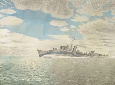 HMS Теткотт by Эрик Равилиус, 1941 — digital art print download