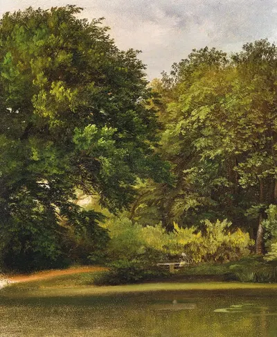 Baumgruppe im Park by Friedrich Loos — digital art print download
