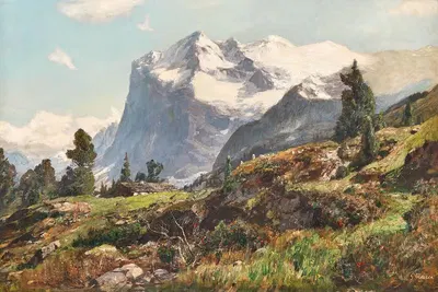 Wetterhorn bei Grindelwald by Georg Macco — digital art print download