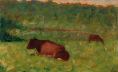 Vaches dans un pré by Georges Seurat — digital art print download