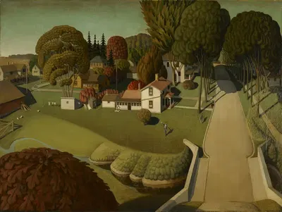 Место рождения Герберта Гувера, Уэст-Бранч, Айова by Грант Вуд, 1931 — digital art print download