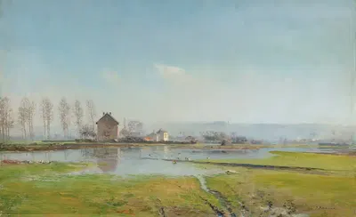 Маленький дом в Жюпиле рядом с Льежем by Иван Павлович Похитонов — digital art print download