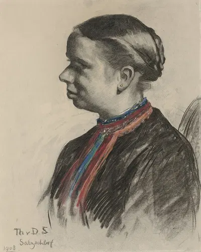 Portret van een Oostenrijkse by Тереза Шварце, 1908 — digital art print download