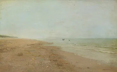 Рыбаки креветок, Большой пляж, Ла-Панн by Иван Павлович Похитонов, 1911 — digital art print download