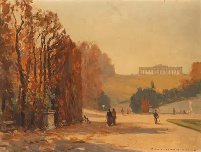A view of the Gloriette in Schönbrunn Palace by Karl Ludwig Prinz — digital art print download
