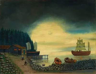 Ночь полнолуния by Луи Вивен — digital art print download