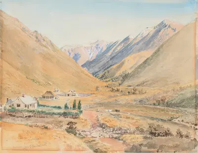 Station Benmore near Porters Pass by Nicholas Chevalier, 1866 — digital art print download