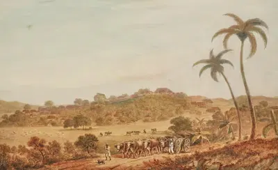 View of Barbados by Nicholas Pocock, 1813 — digital art print download