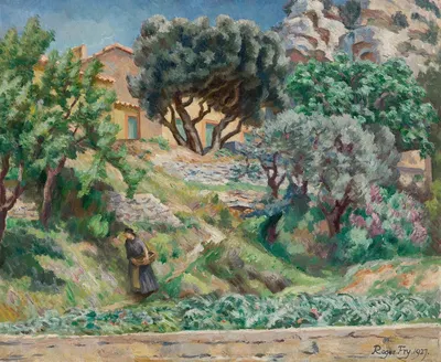 Провансальский пейзаж, Сен-Реми by Роджер Фрай, 1927 — digital art print download