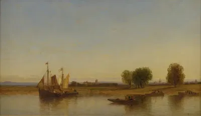 A River in Italy by Samuel Colman, 1869 — digital art print download