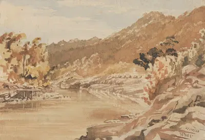 Угольная шахта и Бруннертон, река Грей by Уильям Маршалл Купер, 1868 — digital art print download