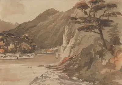Хокс Краг, река Буллер by Уильям Маршалл Купер, 1873 — digital art print download