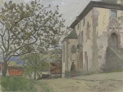 Церковь в Бад-Орбе by Андреас Бернхард Зёнген, 1912 — digital art print download