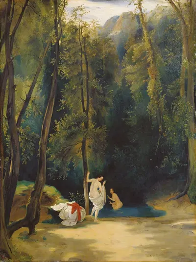 Women Bathing in the Park of Terni by Carl Blechen — digital art print download
