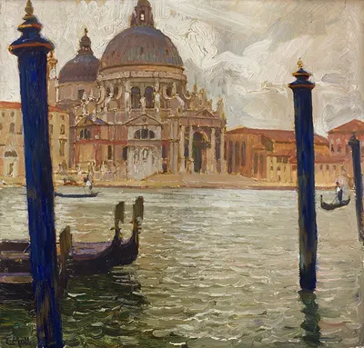 Santa Maria Della Salute Viewed from Across the Grand Canal by Carl Moll — digital art print download