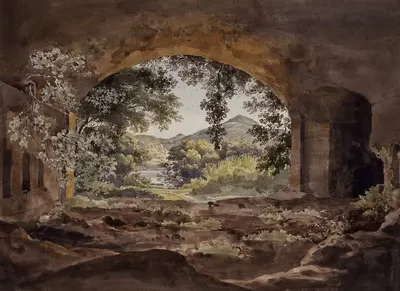 Канал озера Альбано by Эрнст Фриз, 1824 — digital art print download