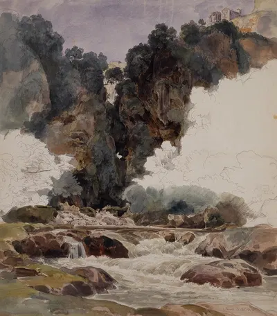 Грот Нептуна рядом с Тиволи by Эрнст Фриз, 1826 — digital art print download