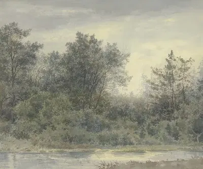 Лес у воды by Фридрих Эрнст Морганштерн, 1876 — digital art print download