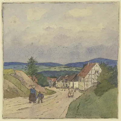Деревенская тропа в долину by Фердинанд Бальцер, 1904 — digital art print download