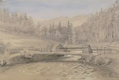 Долина Кирницштадт у Шандау by Фридрих Эйген Пейперс, 1873 — digital art print download
