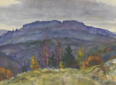 Mountain landscape by Friedrich Mook, 1926 — digital art print download