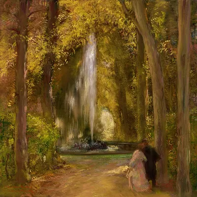 Фонтан by Гастон Ла Туш — digital art print download