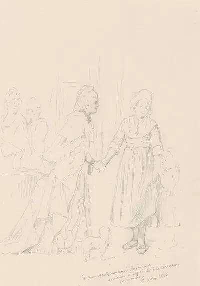 Genre Scene by Charles Baugniet — digital art print download