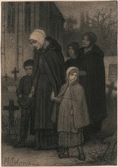 The Widow by Шарль де Гру, 1868 — digital art print download