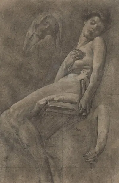 Figure Study by Шарль Мертенс — digital art print download