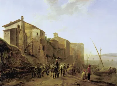 View of the Ripa Grande in Rome by Jan Both — digital art print download