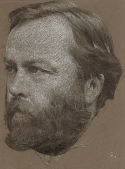 The Painter Henri De Braekeleer by Шарль Мертенс — digital art print download