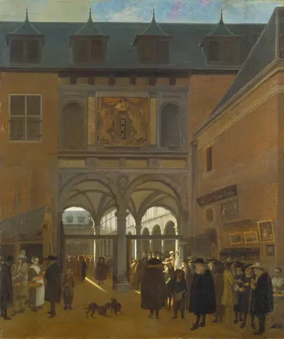 The Stock Exchange in Amsterdam by Job Adriaensz Berckheyde — digital art print download