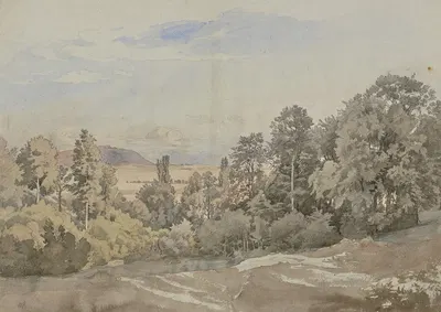 Forest with distant view by Johann Wilhelm Schirmer — digital art print download