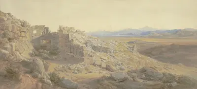 Львиные ворота в Микенах by Карл Фридрих Харвенг, 1854 — digital art print download