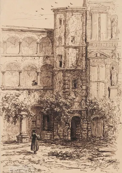 Ruins of Heidelberg Castle by Франсуа Стробан, 1863 — digital art print download