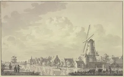 За пределами Бенскопер Порта в Уферфлине by Паулюс ван Лиендер, 1750 — digital art print download