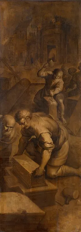 The Four Crowned Martyrs at Work by Франс Франкен Младший, 1624 — digital art print download
