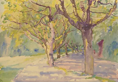 Avenue of plane trees by Philipp Franck — digital art print download