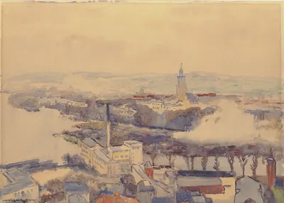 Потсдам с гарнизонной церковью by Филипп Франк, 1934 — digital art print download