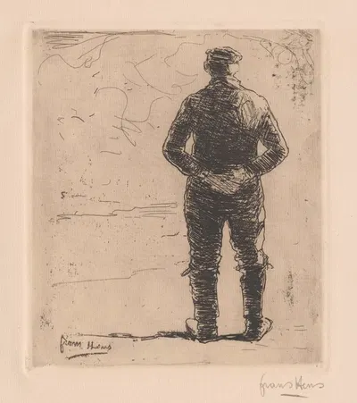 Man Seen From the Back by Frans Hens — digital art print download