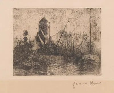 River Landscape by Frans Hens — digital art print download