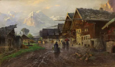 Весенний путь в Гармише by Альберт Каппис, 1896 — digital art print download