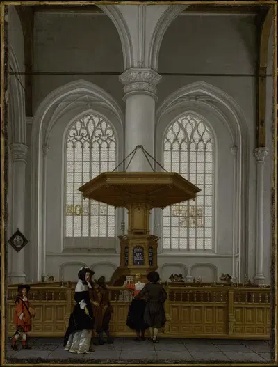 Interior of the Laurenskerk at Rotterdam by Anthonie de Lorme, 1662 — digital art print download
